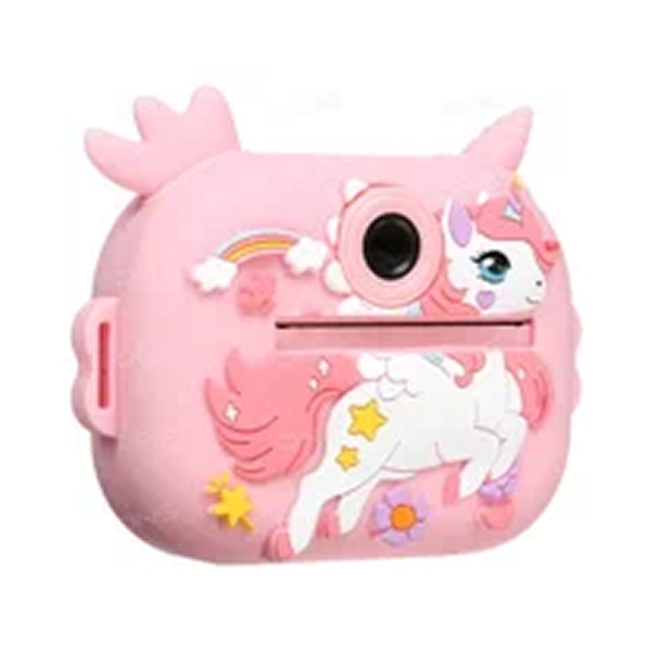 Детская камера Kid Joy Print Cam P14 с картинкой единорога, розовая